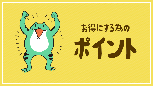 お得にするためのポイント